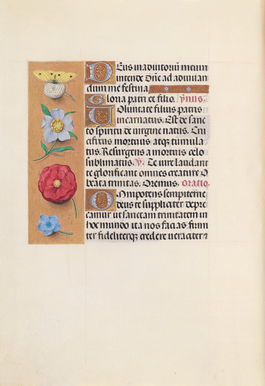 Izabella katolikus királyné, spanyol királynő órái: Fol. 21v, c. 1500. alkotó: Master of the First Prayerbook of Maximillian