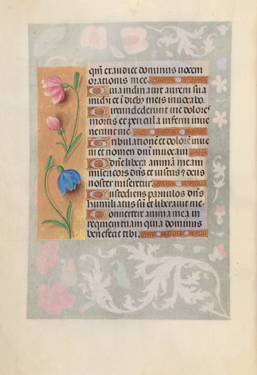 Izabella katolikus királyné, spanyol királynő órái: Fol. 220V, c. 1500. alkotó: Master of the First Prayerbook of Maximillian