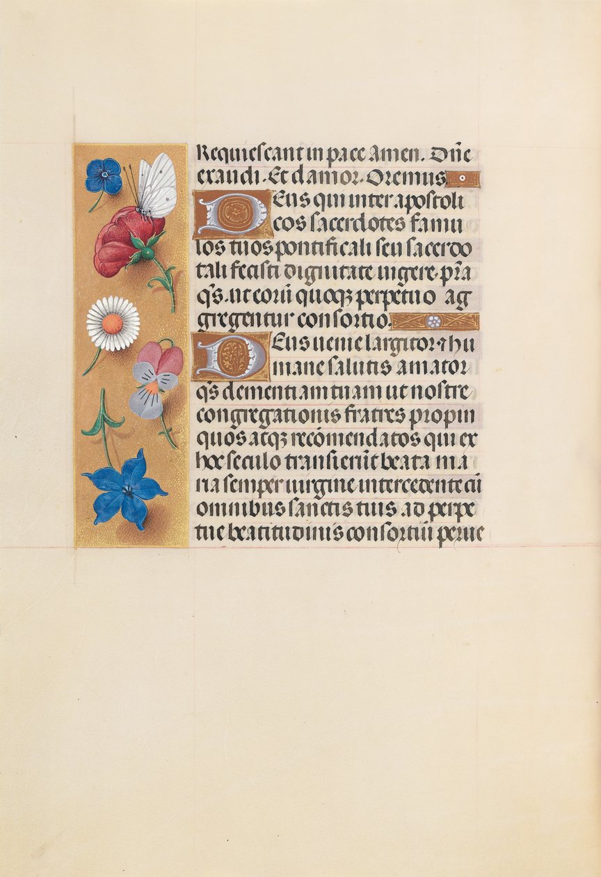 Izabella katolikus királyné, spanyol királynő órái: Fol. 225V, c. 1500. alkotó: Master of the First Prayerbook of Maximillian