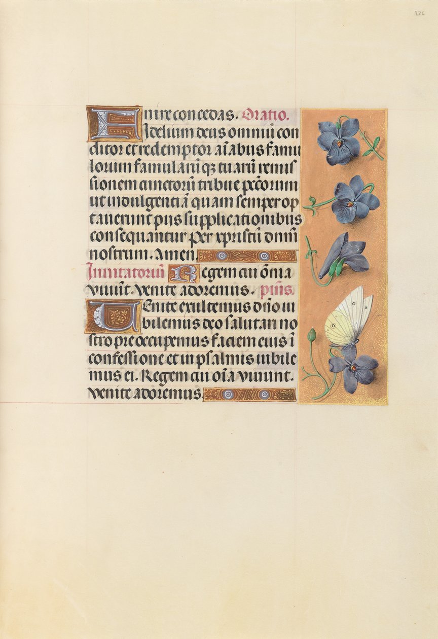 Izabella katolikus királyné, spanyol királynő órái: Fol. 226r, c. 1500. alkotó: Master of the First Prayerbook of Maximillian