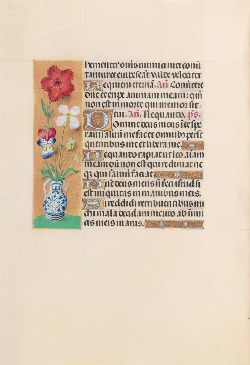 Izabella katolikus királyné, spanyol királynő órái: Fol. 229V, c. 1500. alkotó: Master of the First Prayerbook of Maximillian