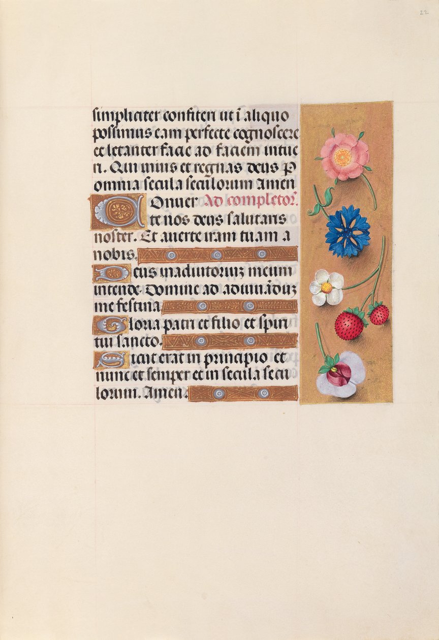 Izabella katolikus királyné, spanyol királynő órái: Fol. 22r, c. 1500. alkotó: Master of the First Prayerbook of Maximillian