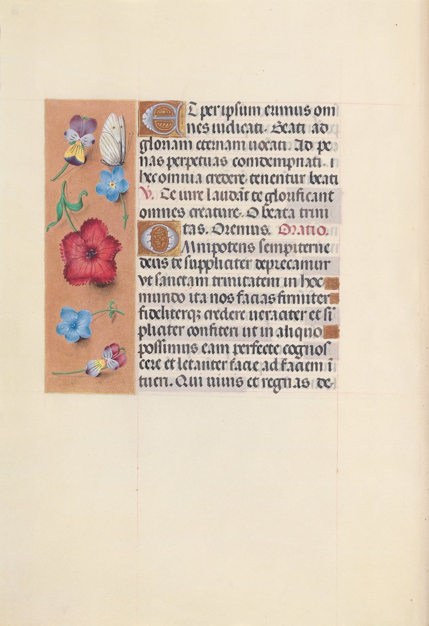 Izabella katolikus királynő, Spanyolország királynőjének órái:  Fol. 22v alkotó: Master of the First Prayerbook of Maximillian