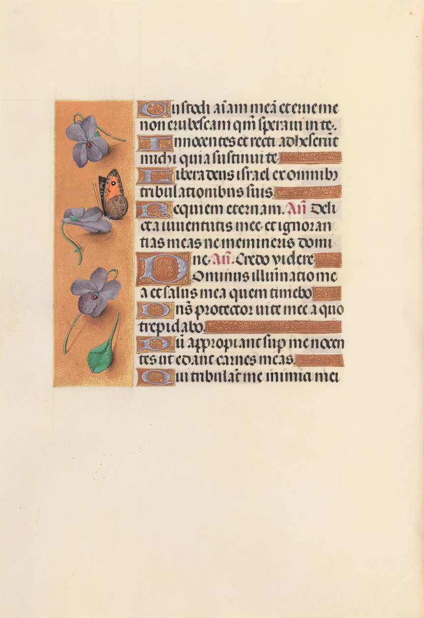 Izabella katolikus királyné, spanyol királynő órái: Fol. 235V, c. 1500. alkotó: Master of the First Prayerbook of Maximillian