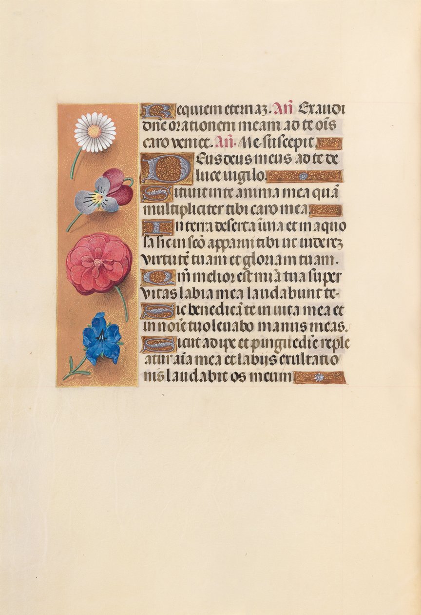 Izabella katolikus királyné, spanyol királynő órái: Fol. 249v, c. 1500. alkotó: Master of the First Prayerbook of Maximillian