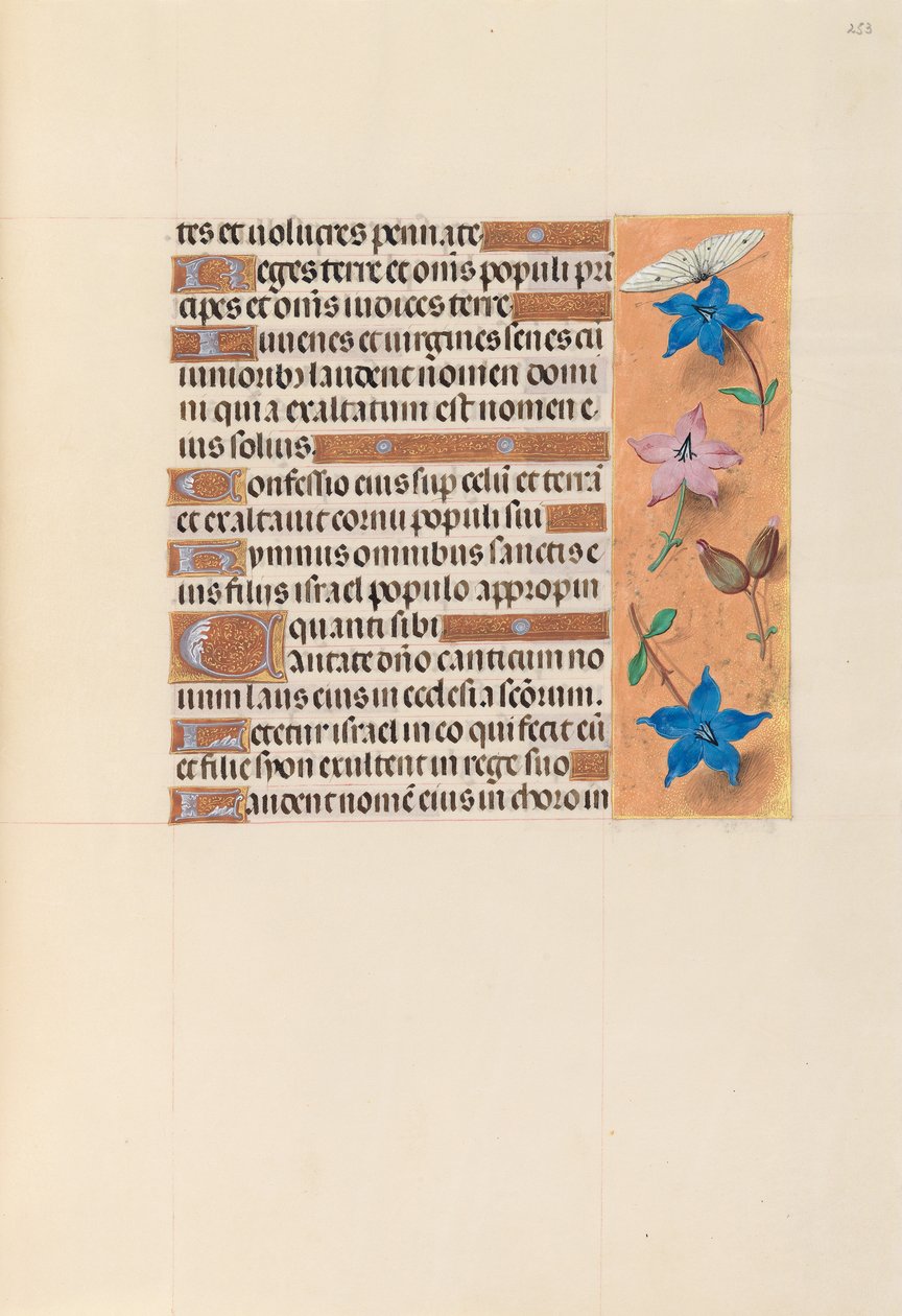 Izabella katolikus királyné, spanyol királynő órái: Fol. 253r, c. 1500. alkotó: Master of the First Prayerbook of Maximillian