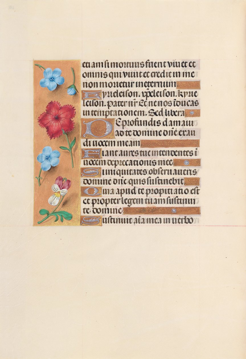 Izabella katolikus királyné, spanyol királynő órái: Fol. 255V, c. 1500. alkotó: Master of the First Prayerbook of Maximillian
