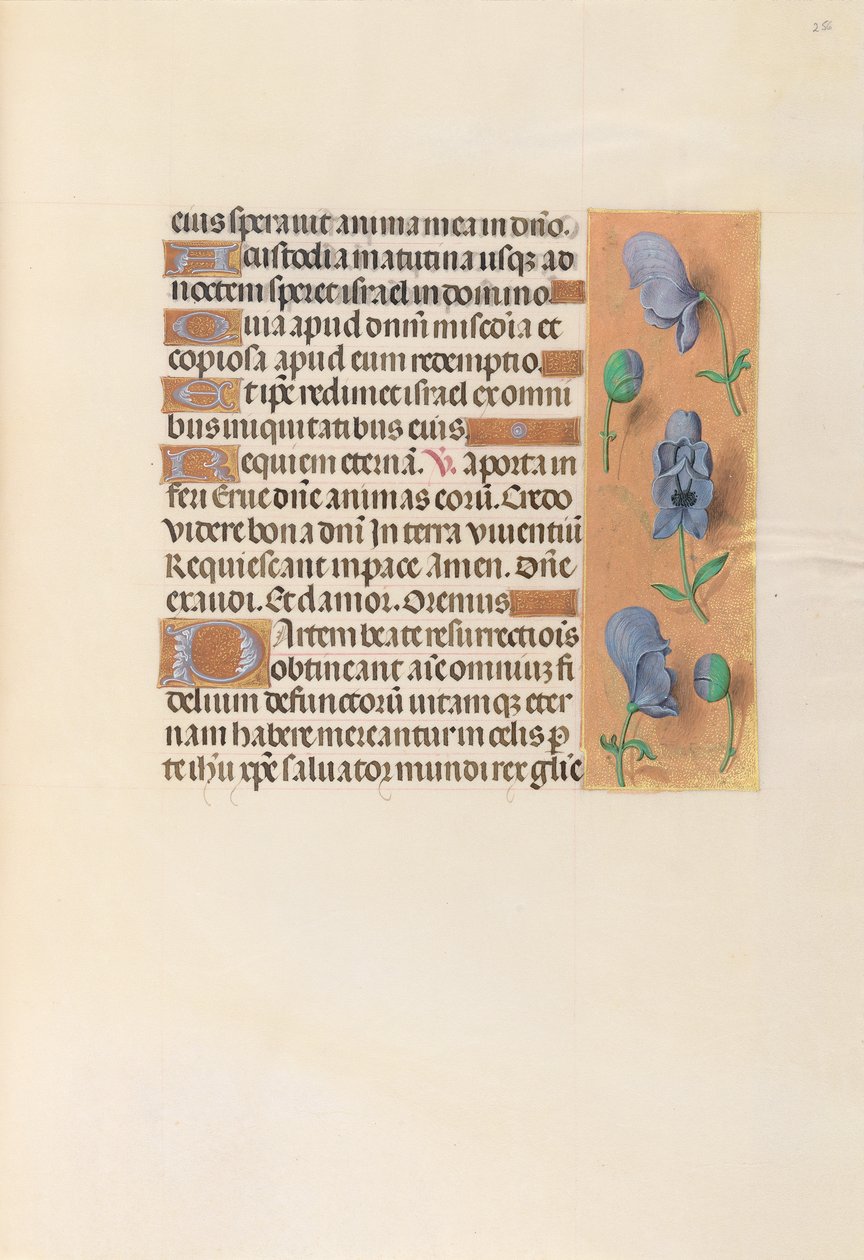 Izabella katolikus királyné, spanyol királynő órái: Fol. 256r, c. 1500. alkotó: Master of the First Prayerbook of Maximillian
