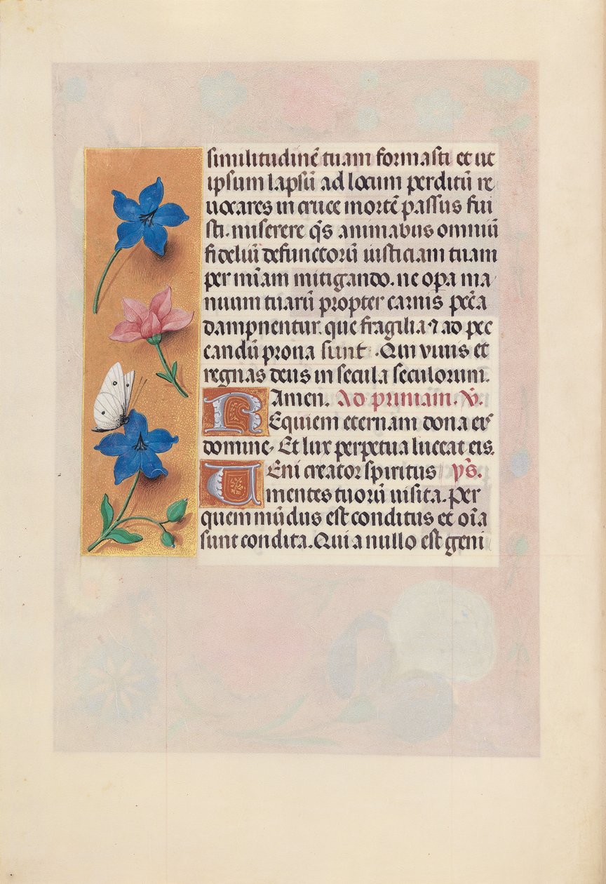Izabella katolikus királyné, spanyol királynő órái: Fol. 25V, c. 1500. alkotó: Master of the First Prayerbook of Maximillian