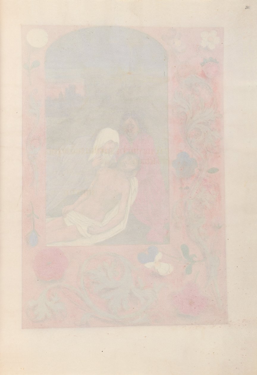 Izabella katolikus királyné, spanyol királynő órái: Fol. 261r, c. 1500. alkotó: Master of the First Prayerbook of Maximillian