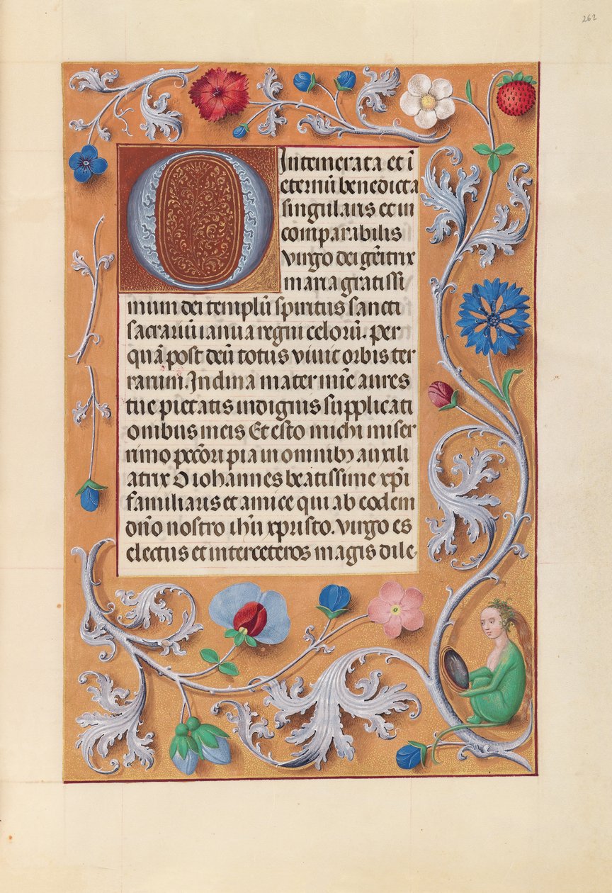 Izabella katolikus királyné, spanyol királynő órái: Fol. 262r, c. 1500. alkotó: Master of the First Prayerbook of Maximillian