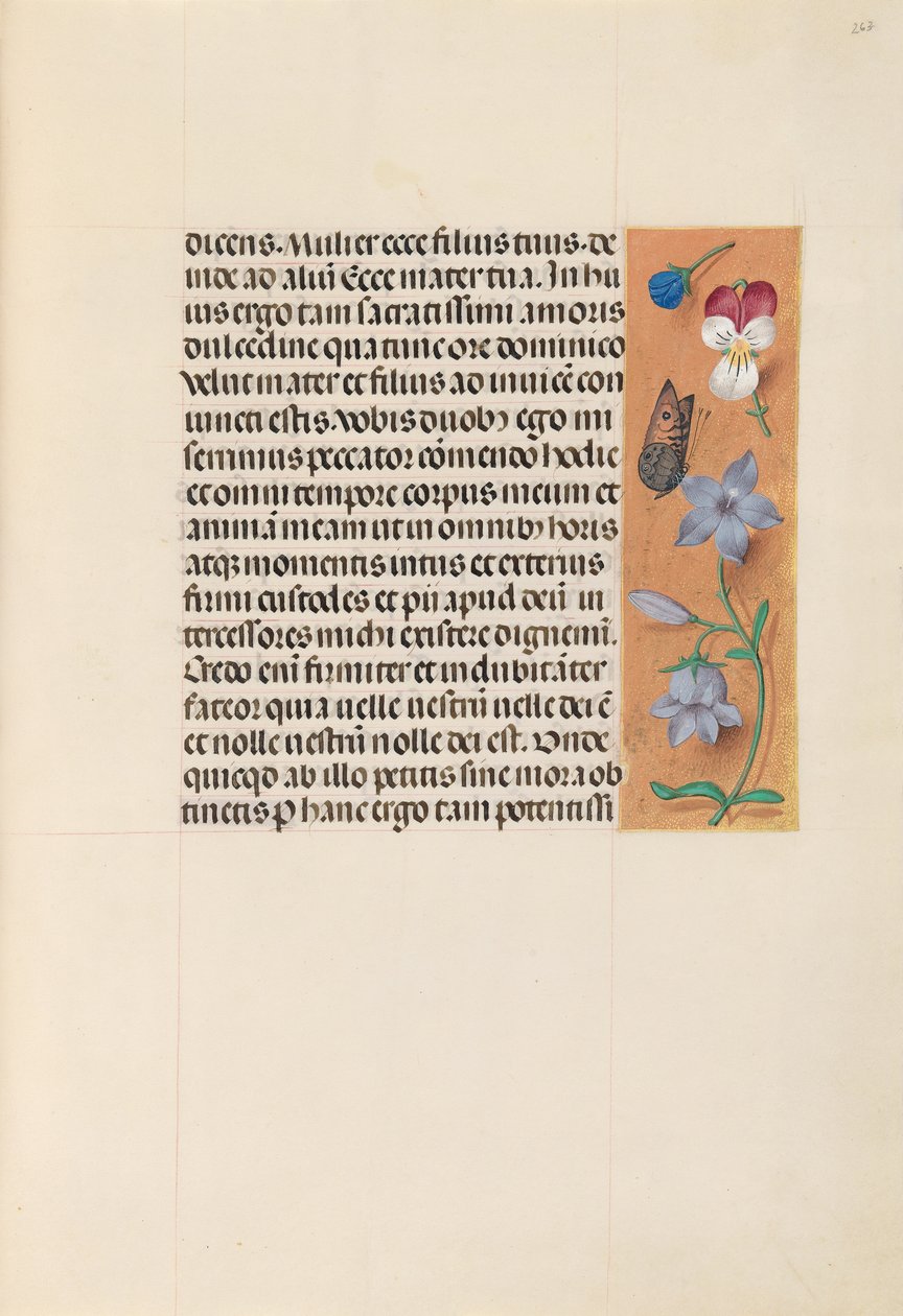 Izabella katolikus királyné, spanyol királynő órái: Fol. 263r, c. 1500. alkotó: Master of the First Prayerbook of Maximillian