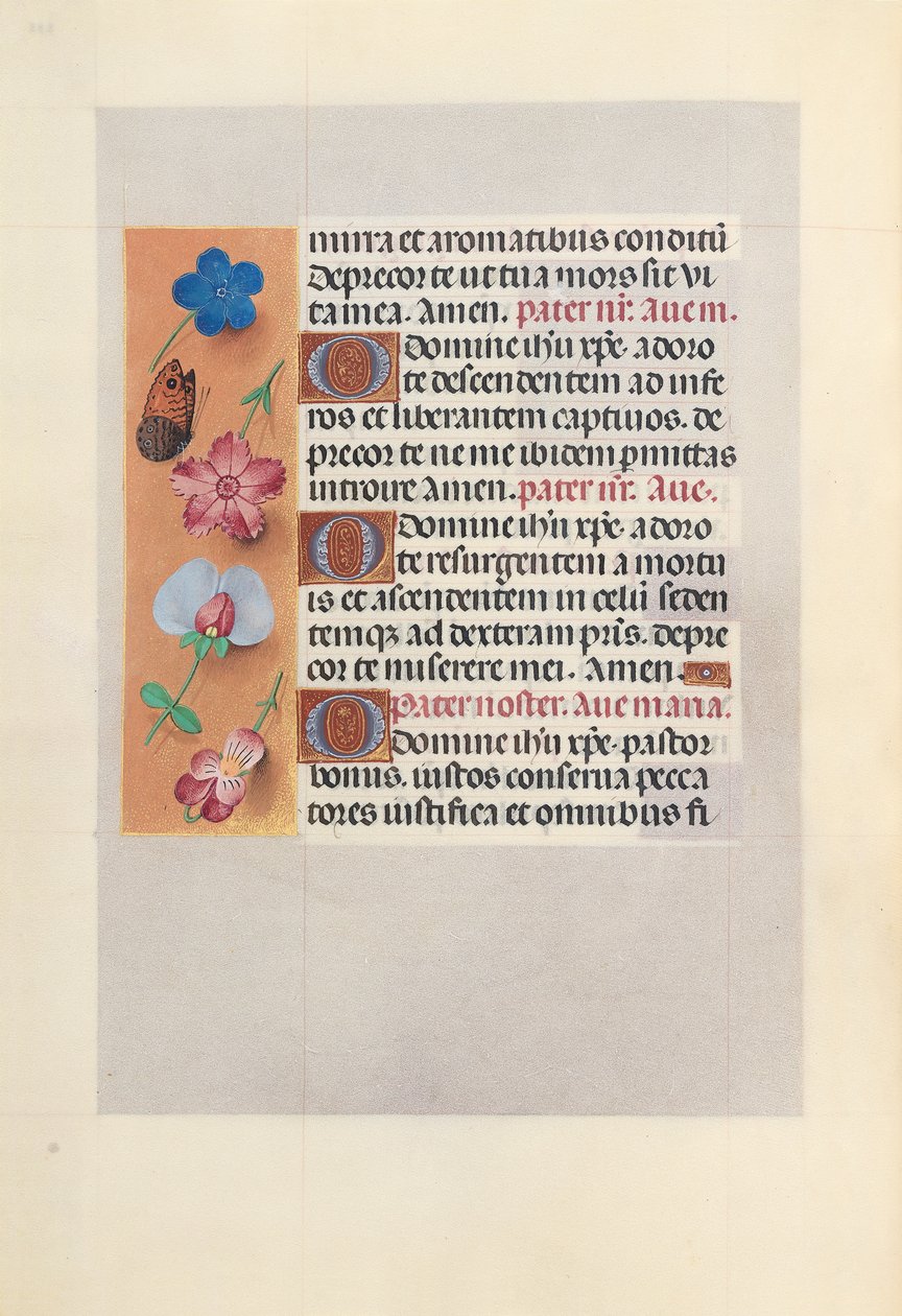 Izabella katolikus királyné, spanyol királynő órái: Fol. 265V, c. 1500. alkotó: Master of the First Prayerbook of Maximillian