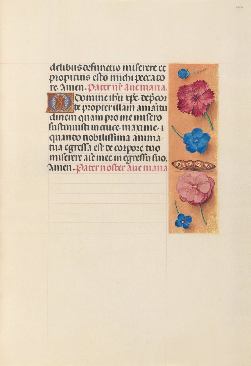 Izabella katolikus királyné, spanyol királynő órái: Fol. 266r, c. 1500. alkotó: Master of the First Prayerbook of Maximillian