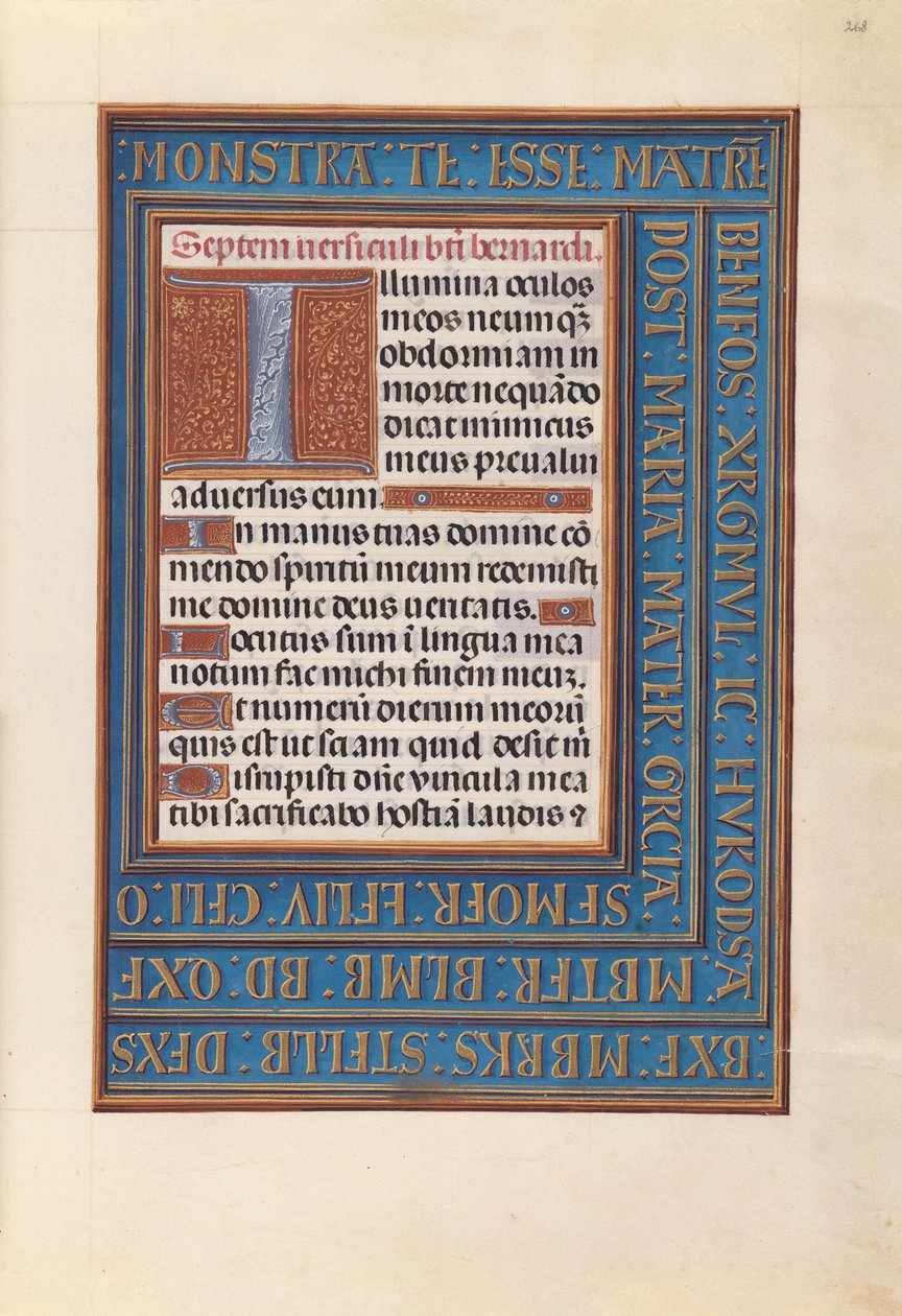 Izabella katolikus királynő, Spanyolország királynőjének órái:  Fol. 268r alkotó: Master of the First Prayerbook of Maximillian