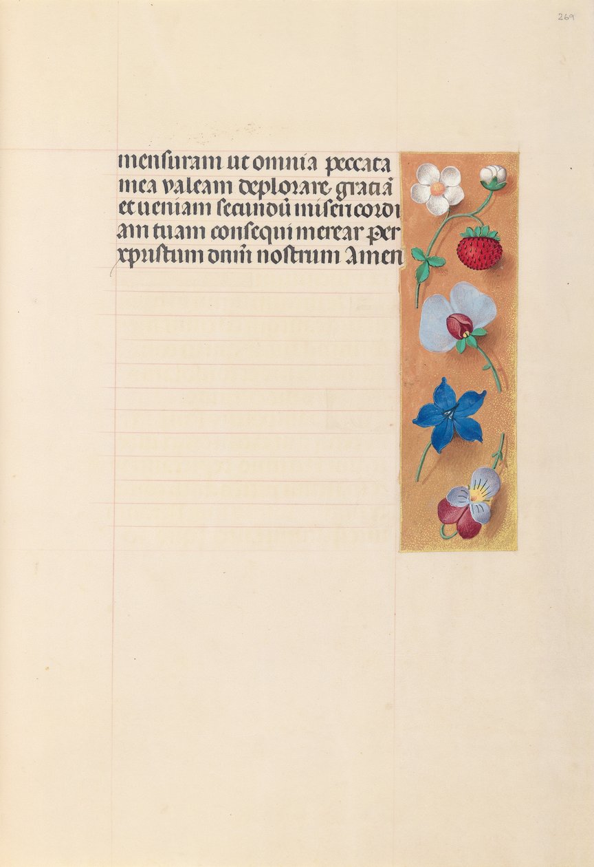 Izabella katolikus királyné, spanyol királynő órái: Fol. 269r, c. 1500. alkotó: Master of the First Prayerbook of Maximillian