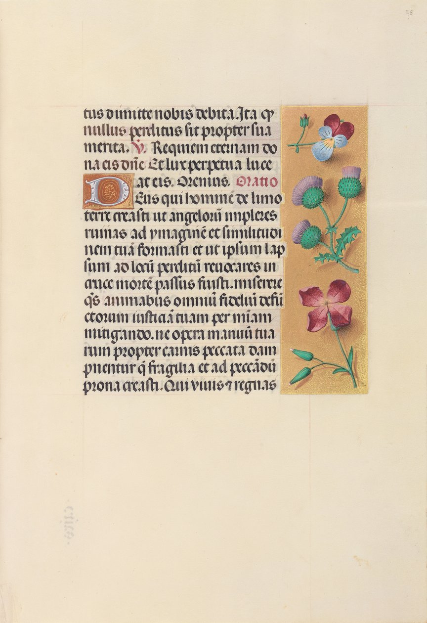 Izabella katolikus királyné, spanyol királynő órái: Fol. 26r, c. 1500. alkotó: Master of the First Prayerbook of Maximillian
