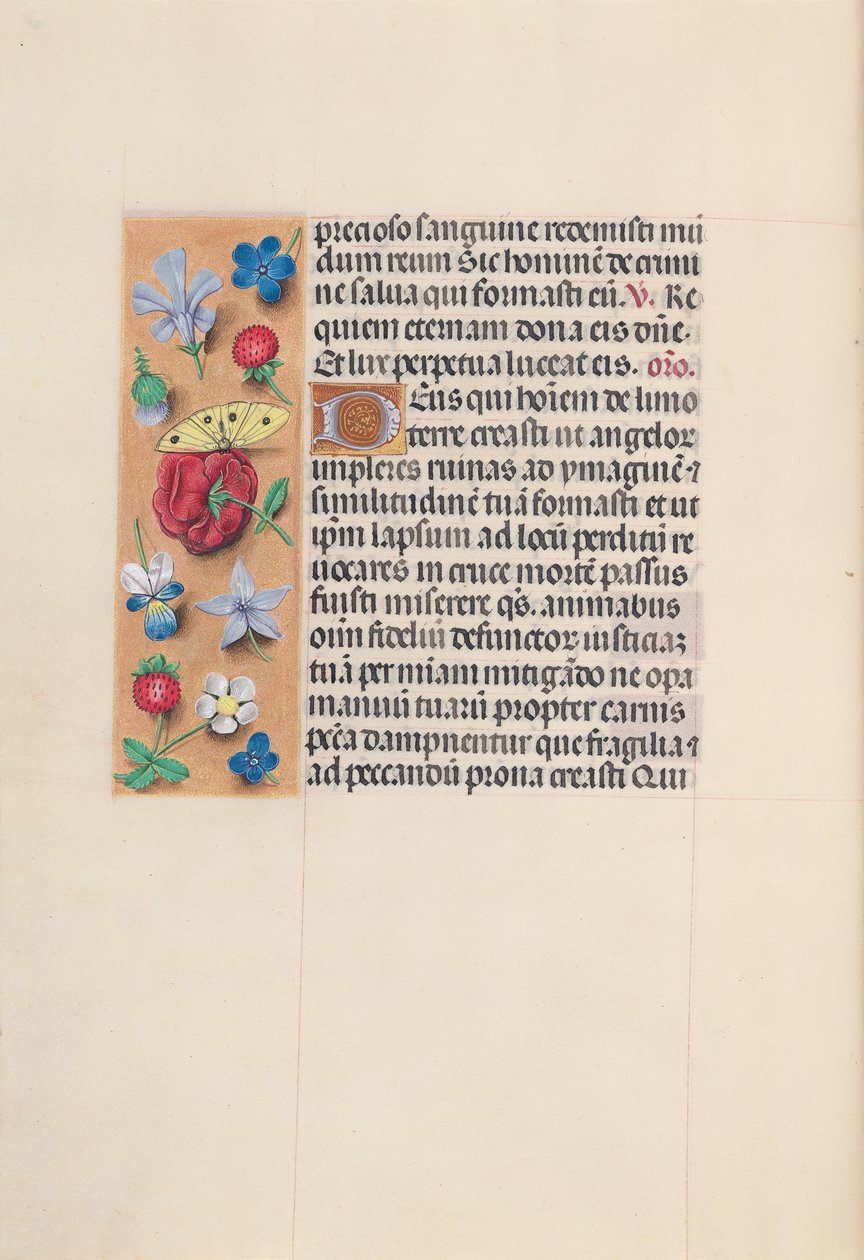 Izabella katolikus királyné, spanyol királynő órái: Fol. 29V, c. 1500. alkotó: Master of the First Prayerbook of Maximillian