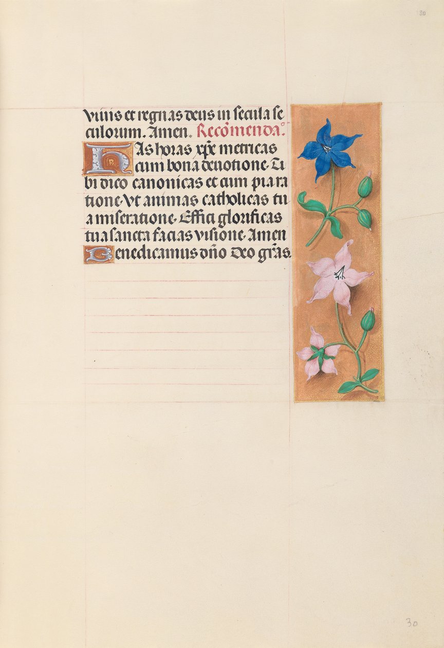 Izabella katolikus királyné, spanyol királynő órái: Fol. 30r, c. 1500. alkotó: Master of the First Prayerbook of Maximillian