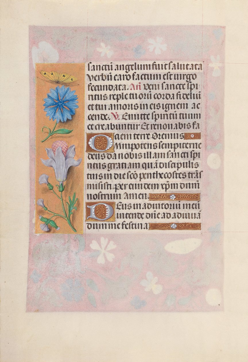 Izabella katolikus királyné, spanyol királynő órái: Fol. 32V, c. 1500. alkotó: Master of the First Prayerbook of Maximillian