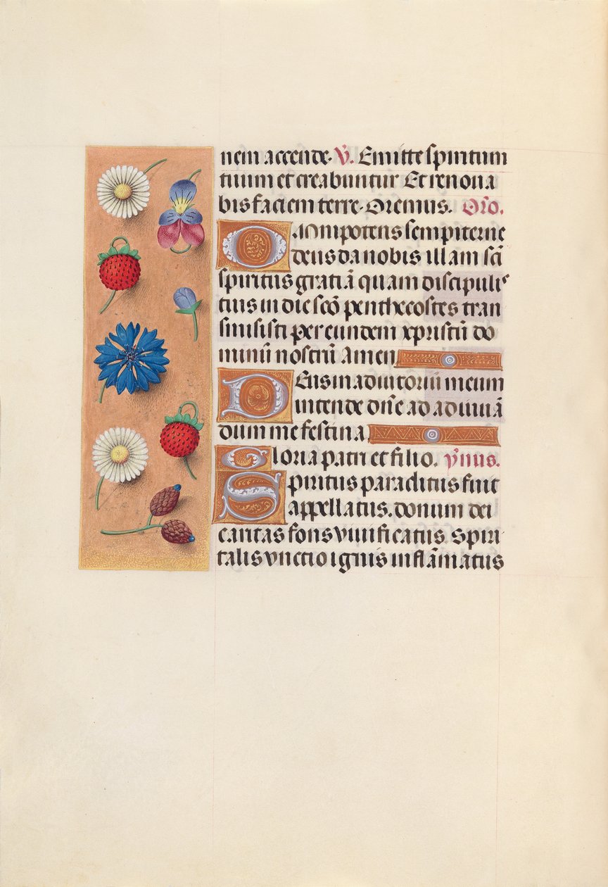 Izabella katolikus királyné, spanyol királynő órái: Fol. 34V, c. 1500. alkotó: Master of the First Prayerbook of Maximillian