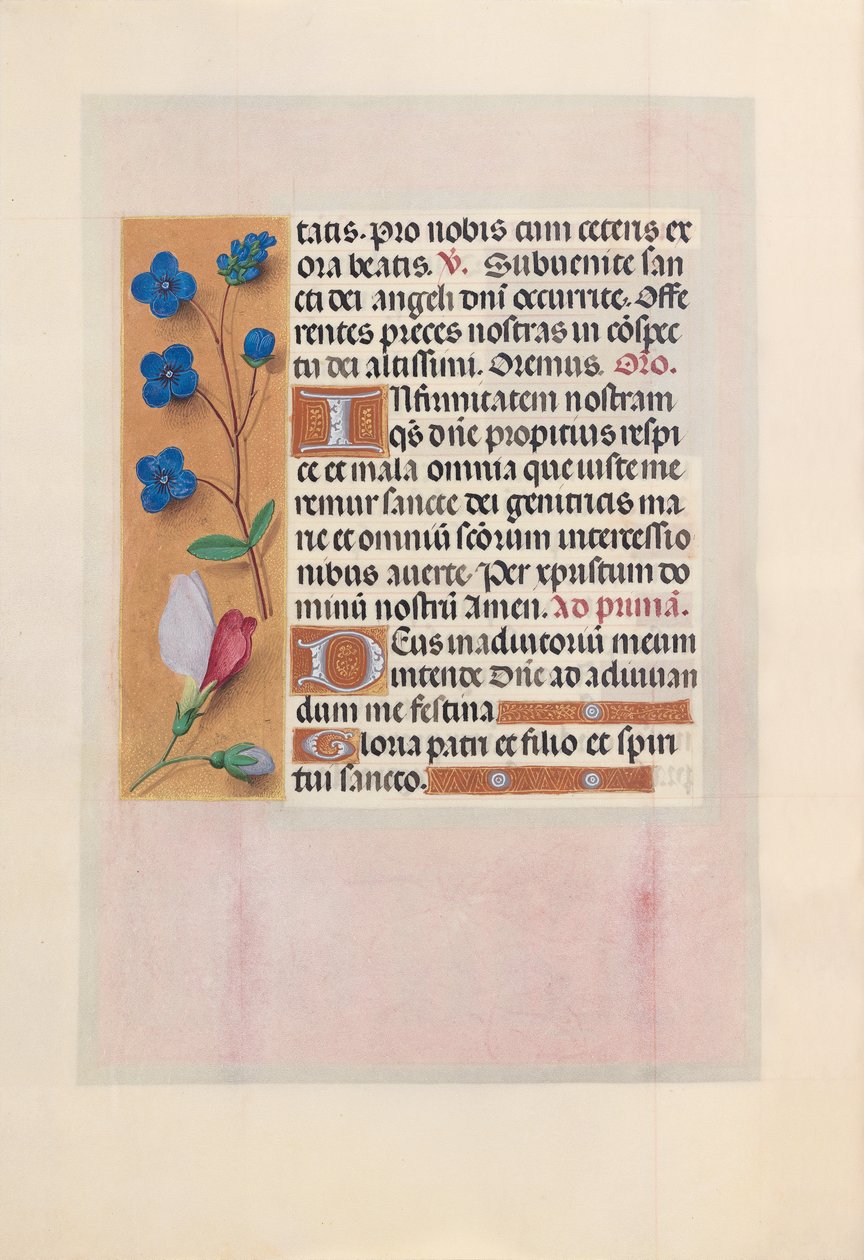 Izabella katolikus királyné, spanyol királynő órái: Fol. 38V, c. 1500. alkotó: Master of the First Prayerbook of Maximillian