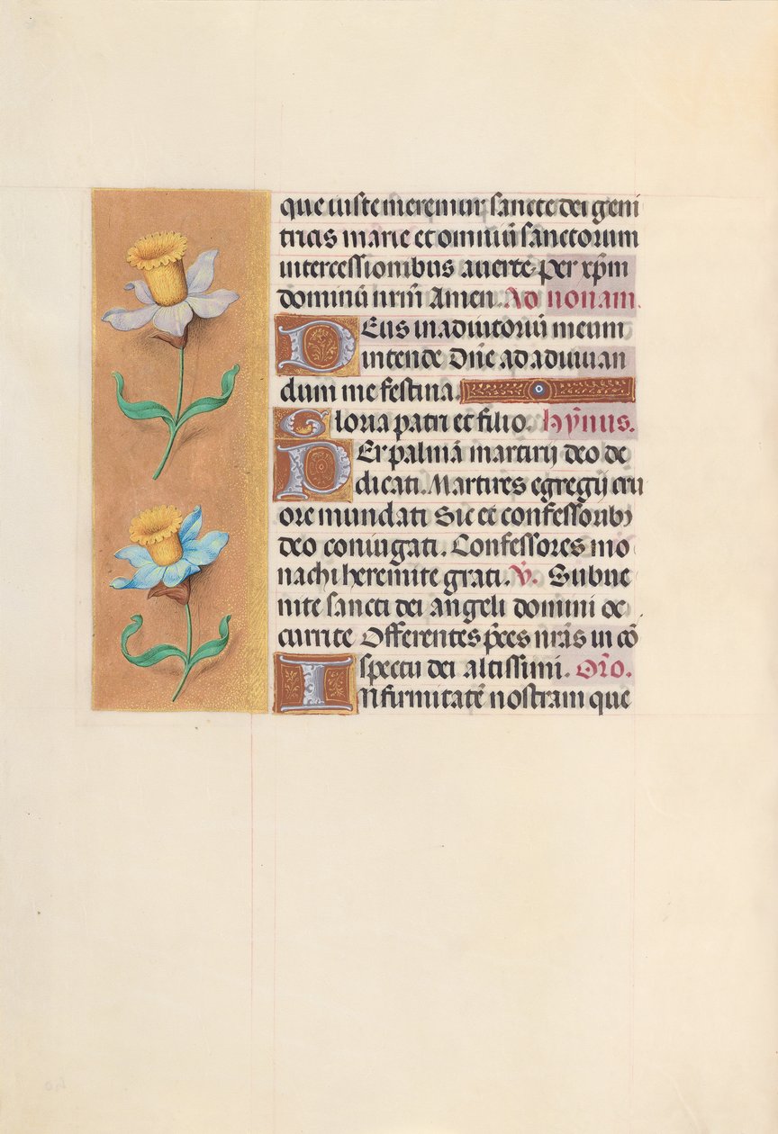 Izabella katolikus királyné, spanyol királynő órái: Fol. 40V, c. 1500. alkotó: Master of the First Prayerbook of Maximillian