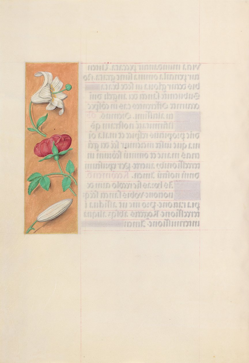 Izabella katolikus királyné, spanyol királynő órái: Fol. 42V, c. 1500. alkotó: Master of the First Prayerbook of Maximillian