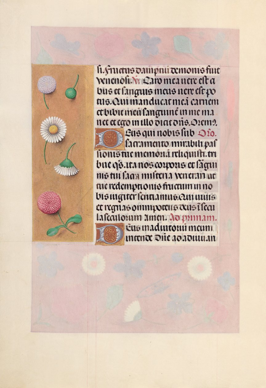 Izabella katolikus királyné, spanyol királynő órái: Fol. 44v, c. 1500. alkotó: Master of the First Prayerbook of Maximillian