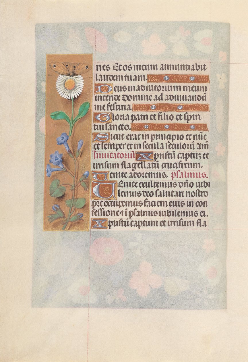 Izabella katolikus királyné, spanyol királynő órái: Fol. 50V, c. 1500. alkotó: Master of the First Prayerbook of Maximillian