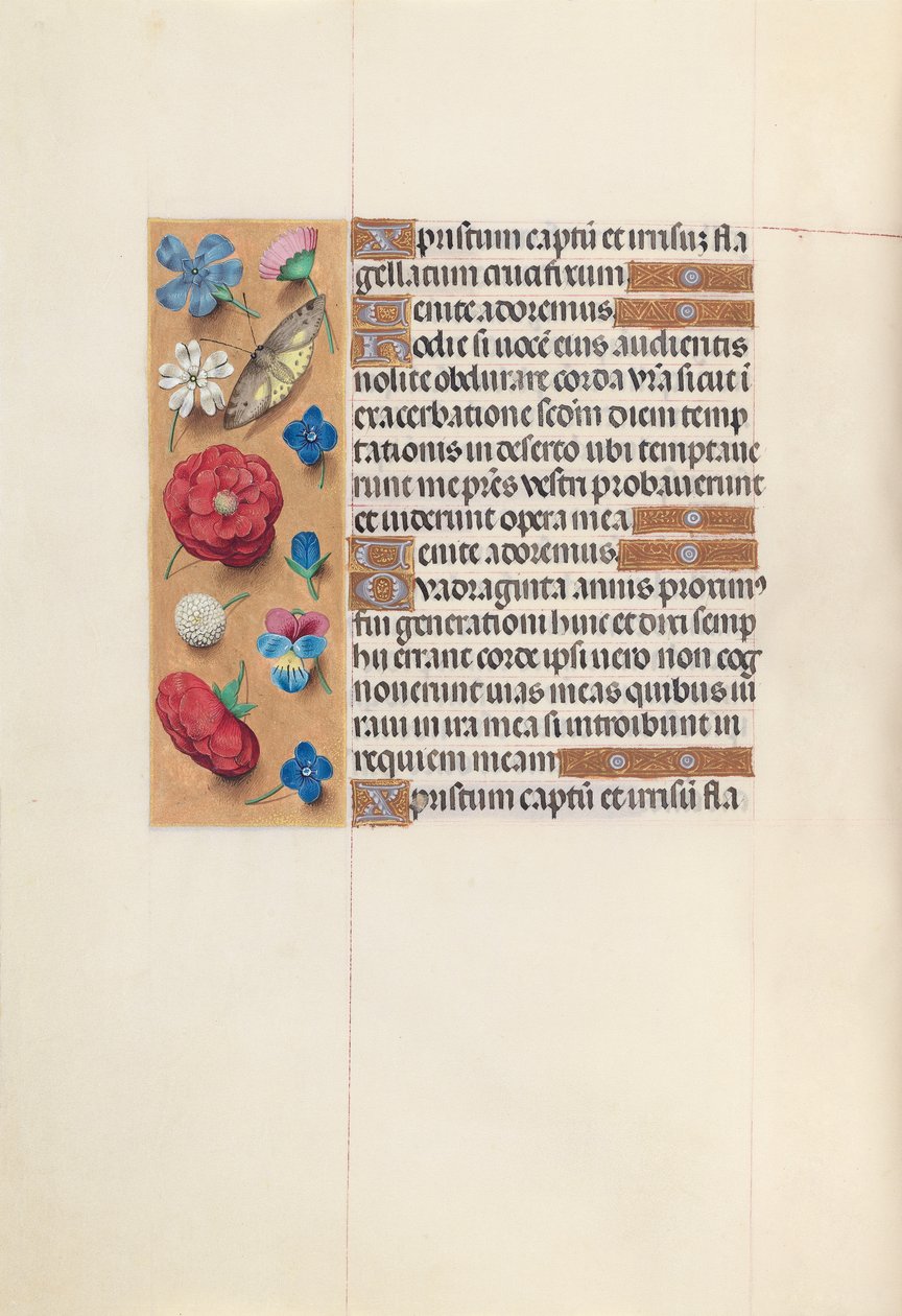 Izabella katolikus királyné, spanyol királynő órái: Fol. 51v, c. 1500. alkotó: Master of the First Prayerbook of Maximillian