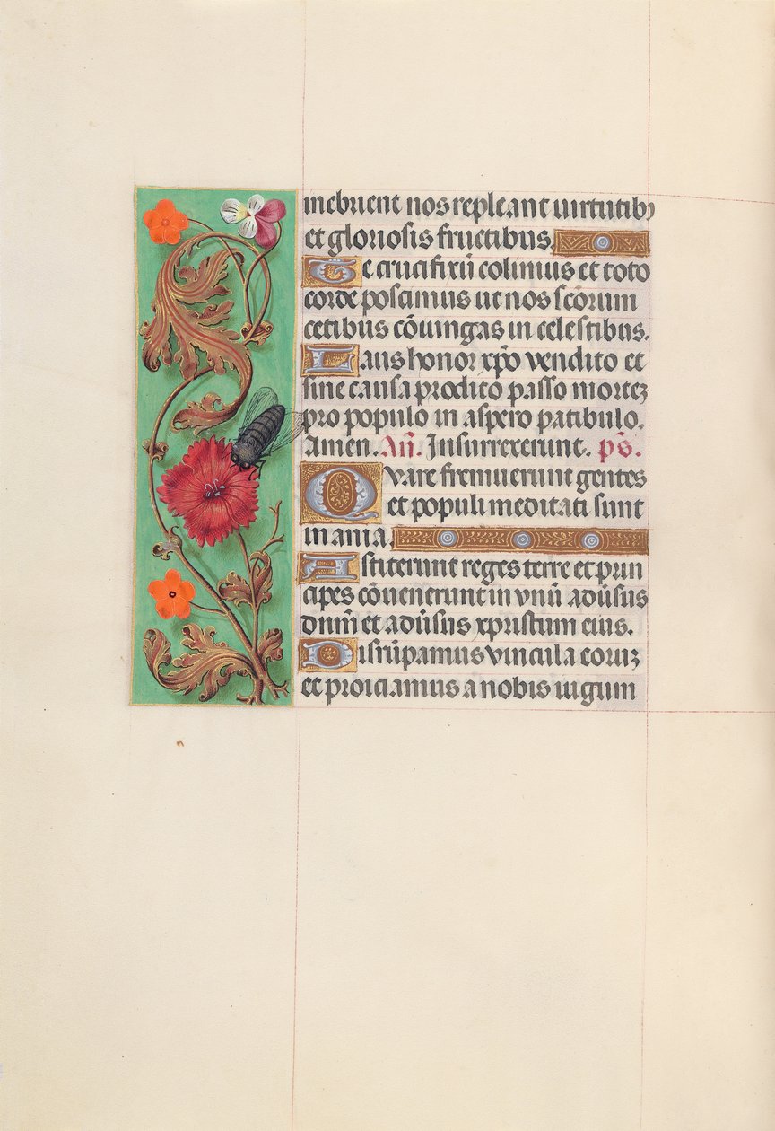 Izabella katolikus királyné, spanyol királynő órái: Fol. 52V, c. 1500. alkotó: Master of the First Prayerbook of Maximillian