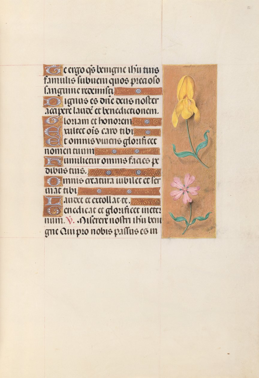 Izabella katolikus királyné, spanyol királynő órái: Fol. 56r, c. 1500. alkotó: Master of the First Prayerbook of Maximillian
