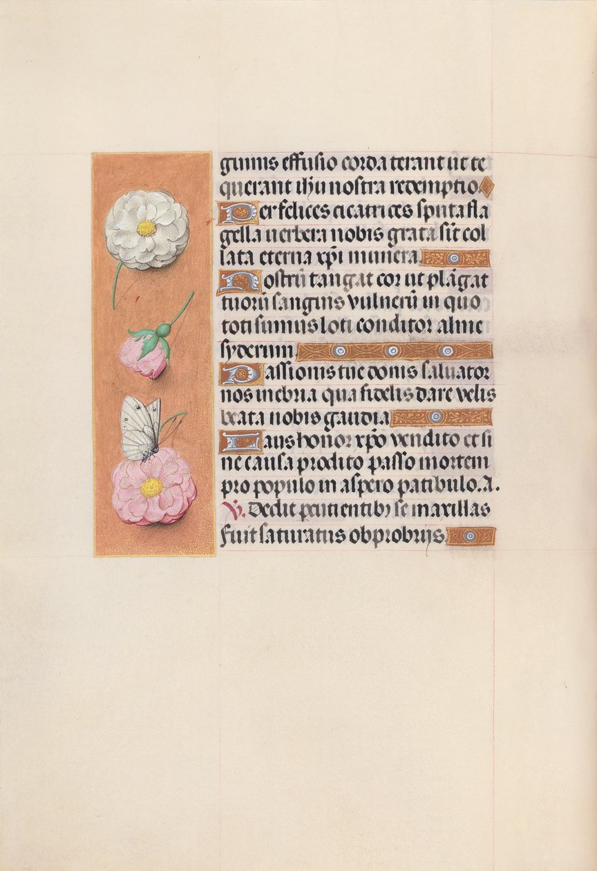 Izabella katolikus királyné, spanyol királynő órái: Fol. 58V, c. 1500. alkotó: Master of the First Prayerbook of Maximillian