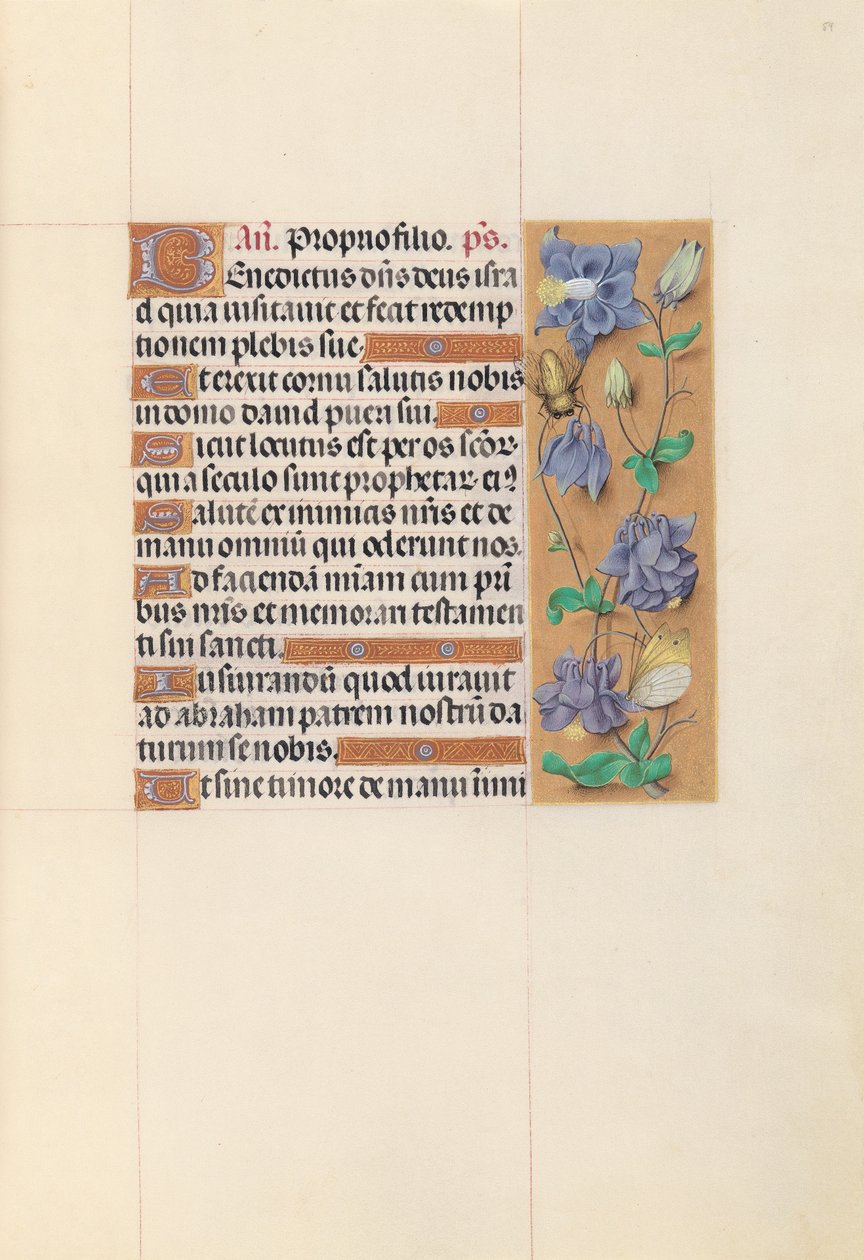 Izabella katolikus királynő, Spanyolország királynőjének órái:  Fol. 59r alkotó: Master of the First Prayerbook of Maximillian
