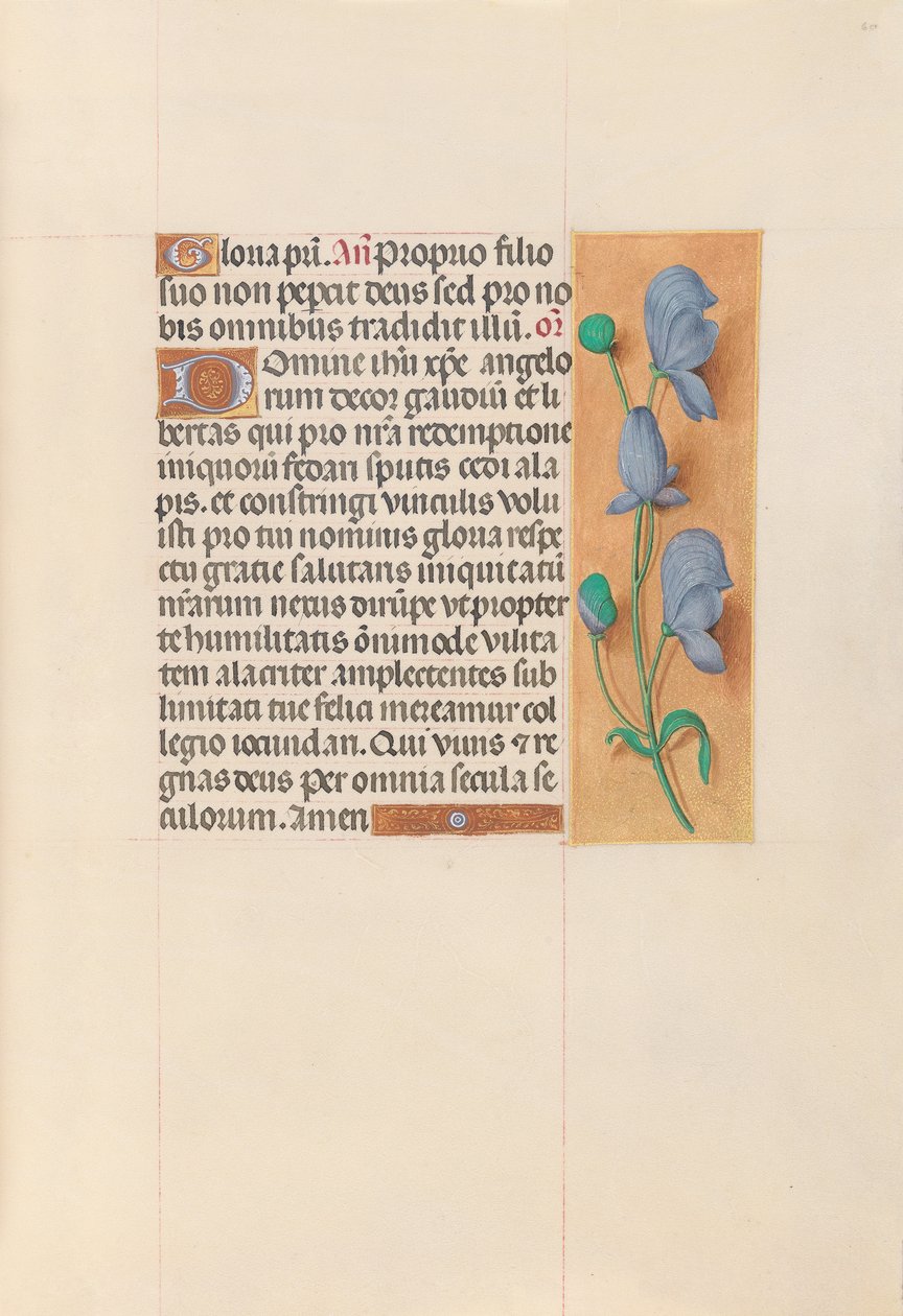 Izabella katolikus királyné, spanyol királynő órái: Fol. 60r, c. 1500. alkotó: Master of the First Prayerbook of Maximillian