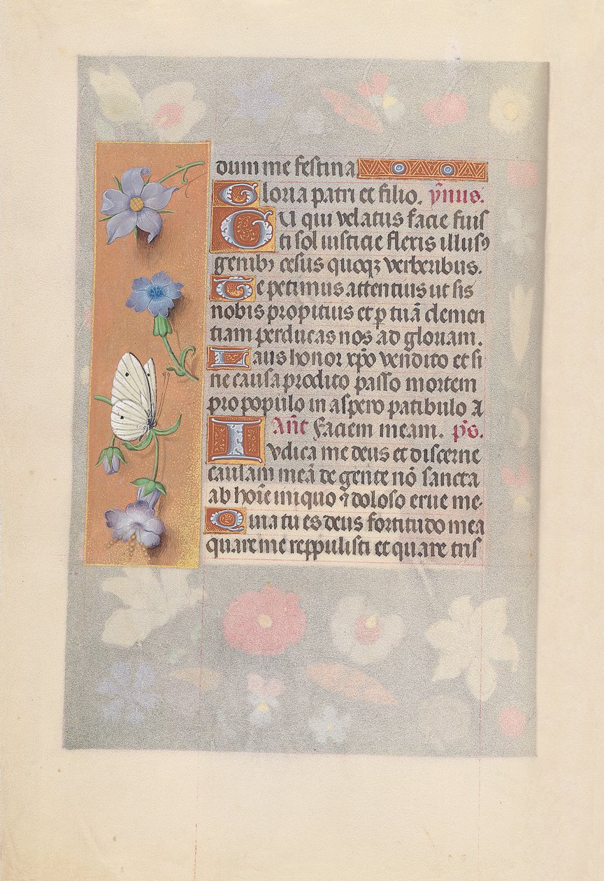 Izabella katolikus királyné, spanyol királynő órái: Fol. 61v, c. 1500. alkotó: Master of the First Prayerbook of Maximillian