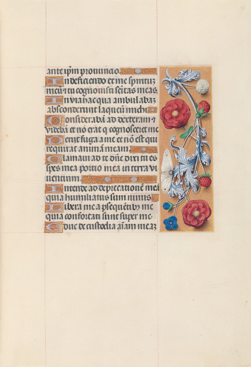 Izabella katolikus királyné, spanyol királynő órái: Fol. 70r, c. 1500. alkotó: Master of the First Prayerbook of Maximillian