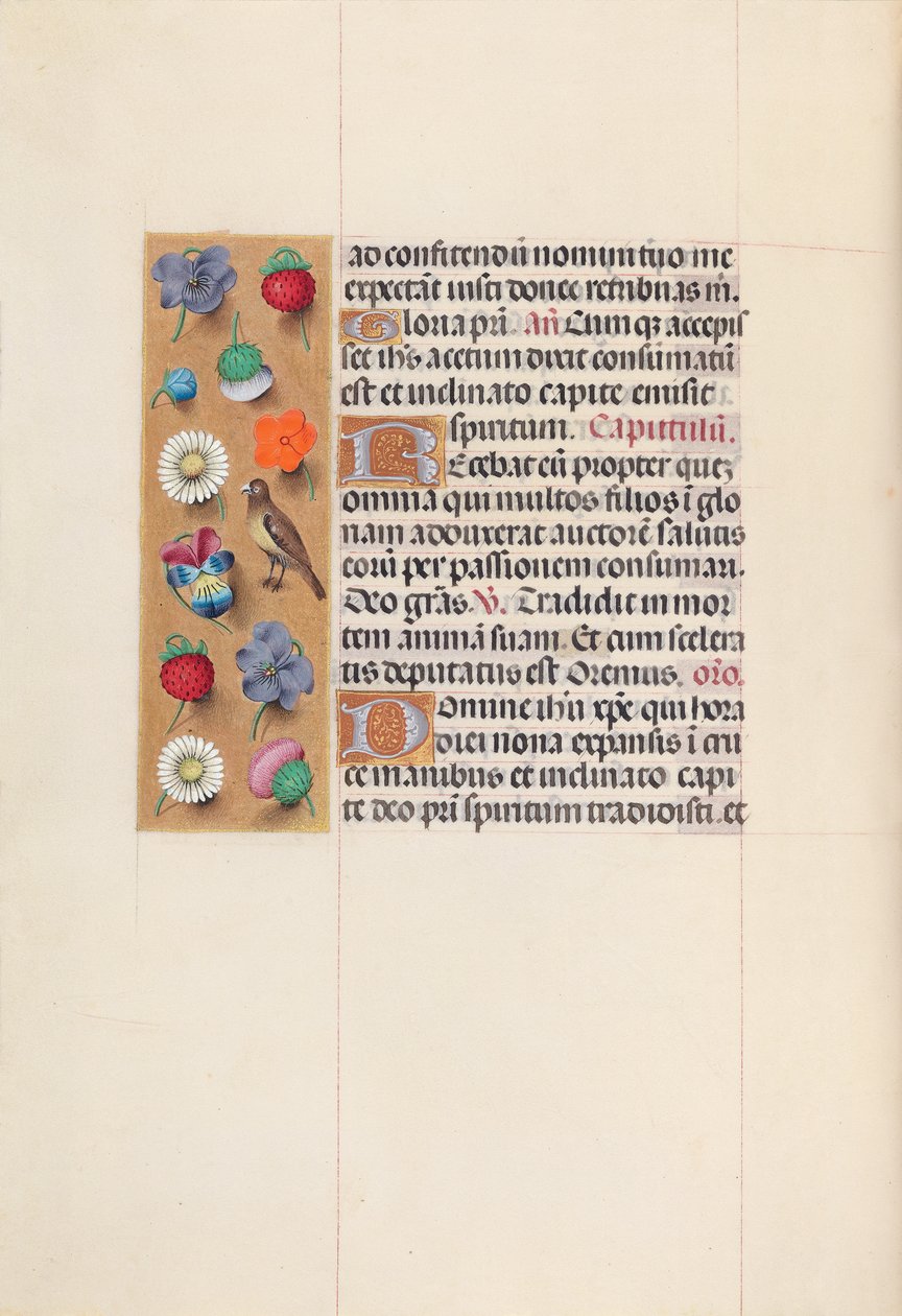 Izabella katolikus királyné, spanyol királynő órái: Fol. 70V, c. 1500. alkotó: Master of the First Prayerbook of Maximillian