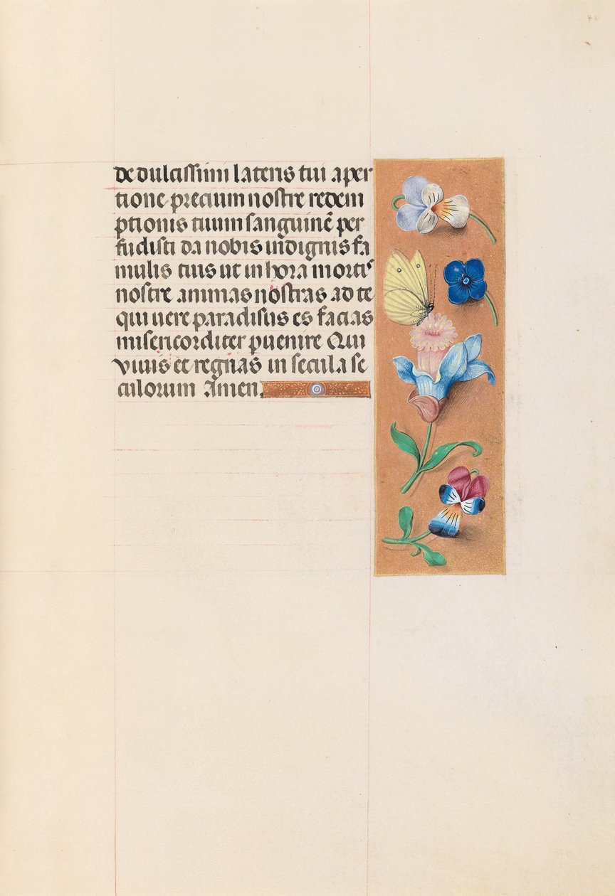 Izabella katolikus királyné, spanyol királynő órái: Fol. 71r, c. 1500. alkotó: Master of the First Prayerbook of Maximillian