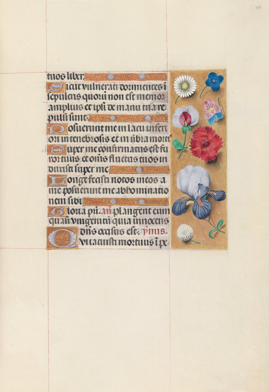 Izabella katolikus királyné, spanyol királynő órái: Fol. 78r, c. 1500. alkotó: Master of the First Prayerbook of Maximillian