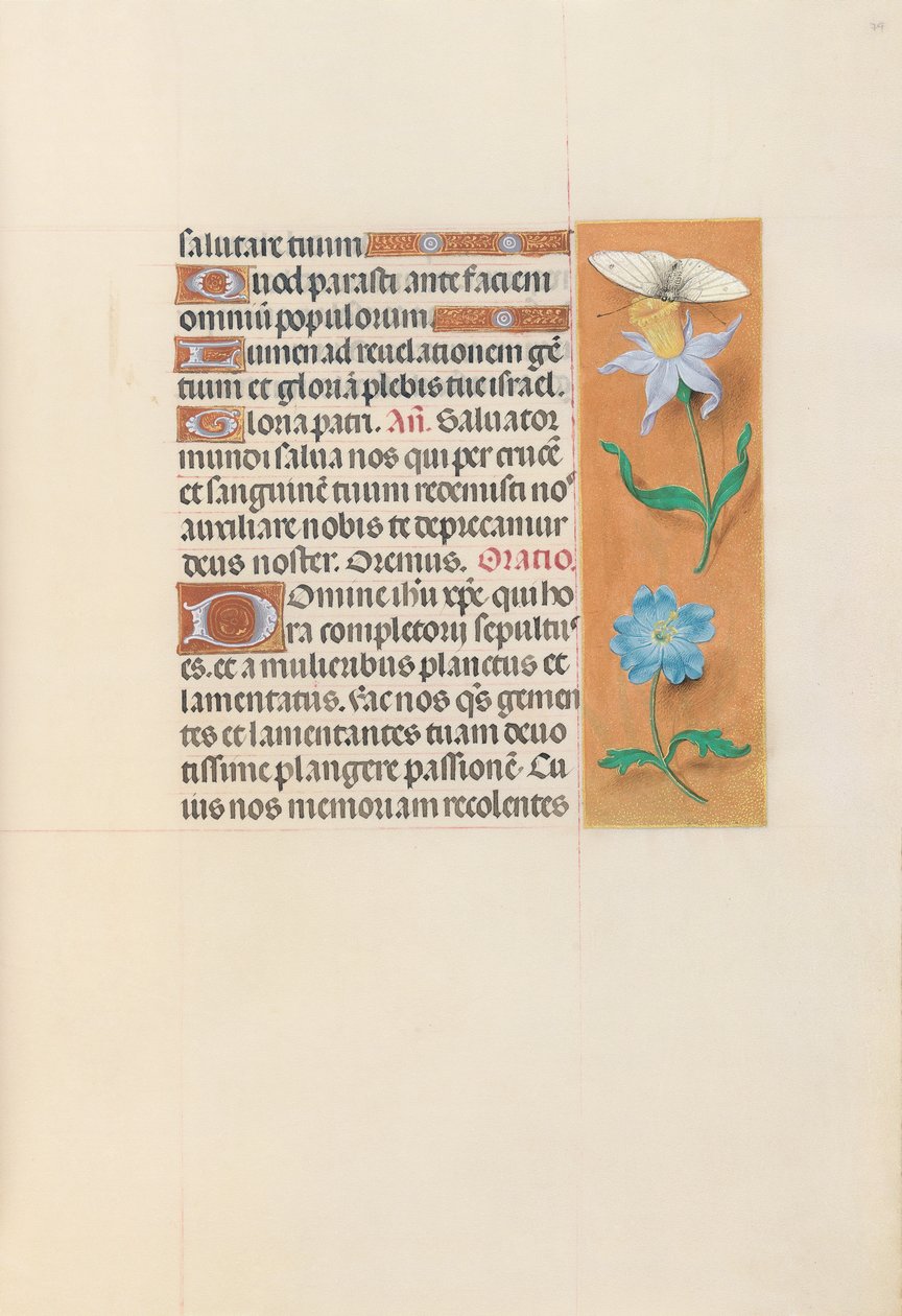 Izabella katolikus királyné, spanyol királynő órái: Fol. 79r, c. 1500. alkotó: Master of the First Prayerbook of Maximillian
