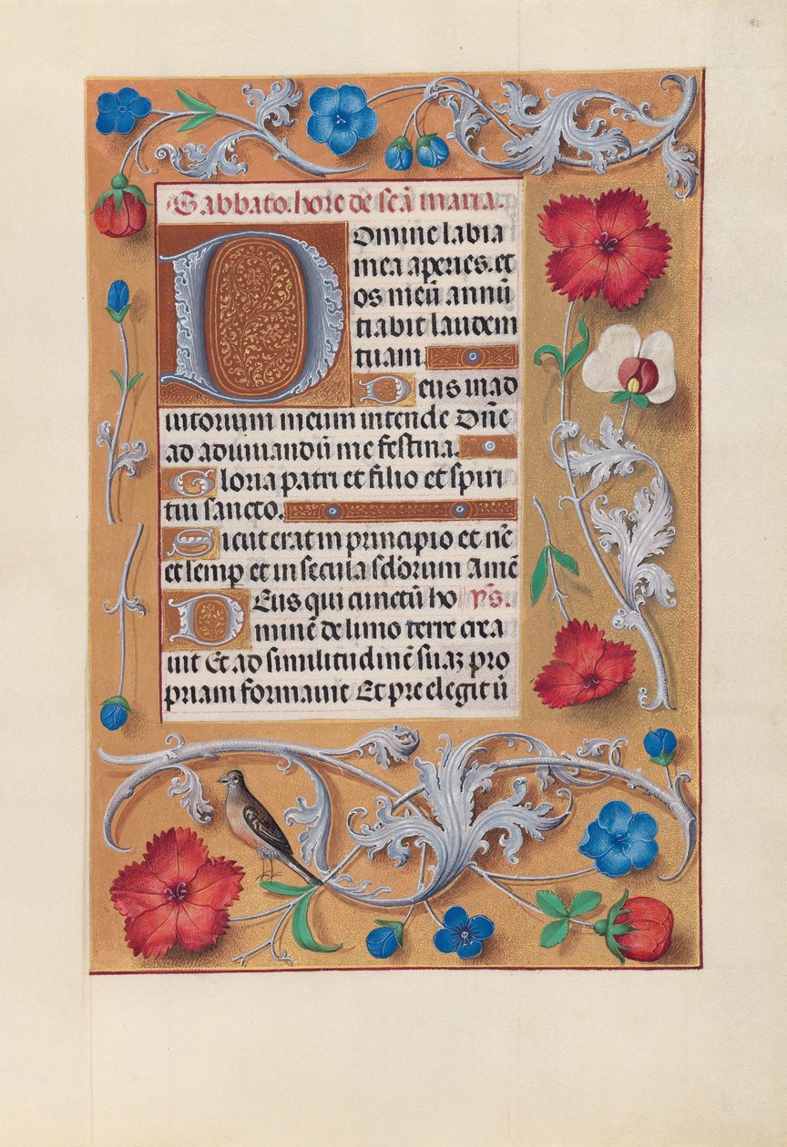 Izabella katolikus királyné, spanyol királynő órái: Fol. 81r, c. 1500. alkotó: Master of the First Prayerbook of Maximillian