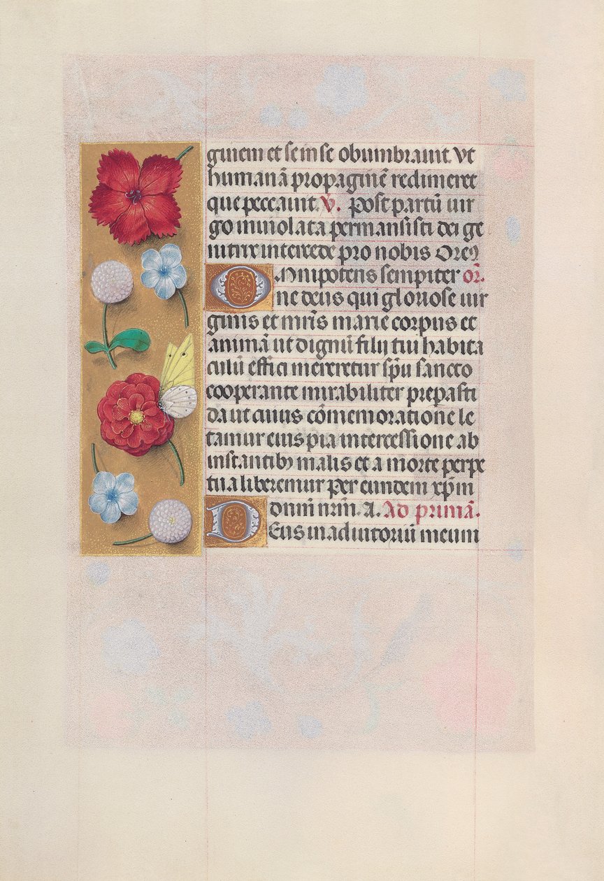 Izabella katolikus királyné, spanyol királynő órái: Fol. 81v, c. 1500. alkotó: Master of the First Prayerbook of Maximillian