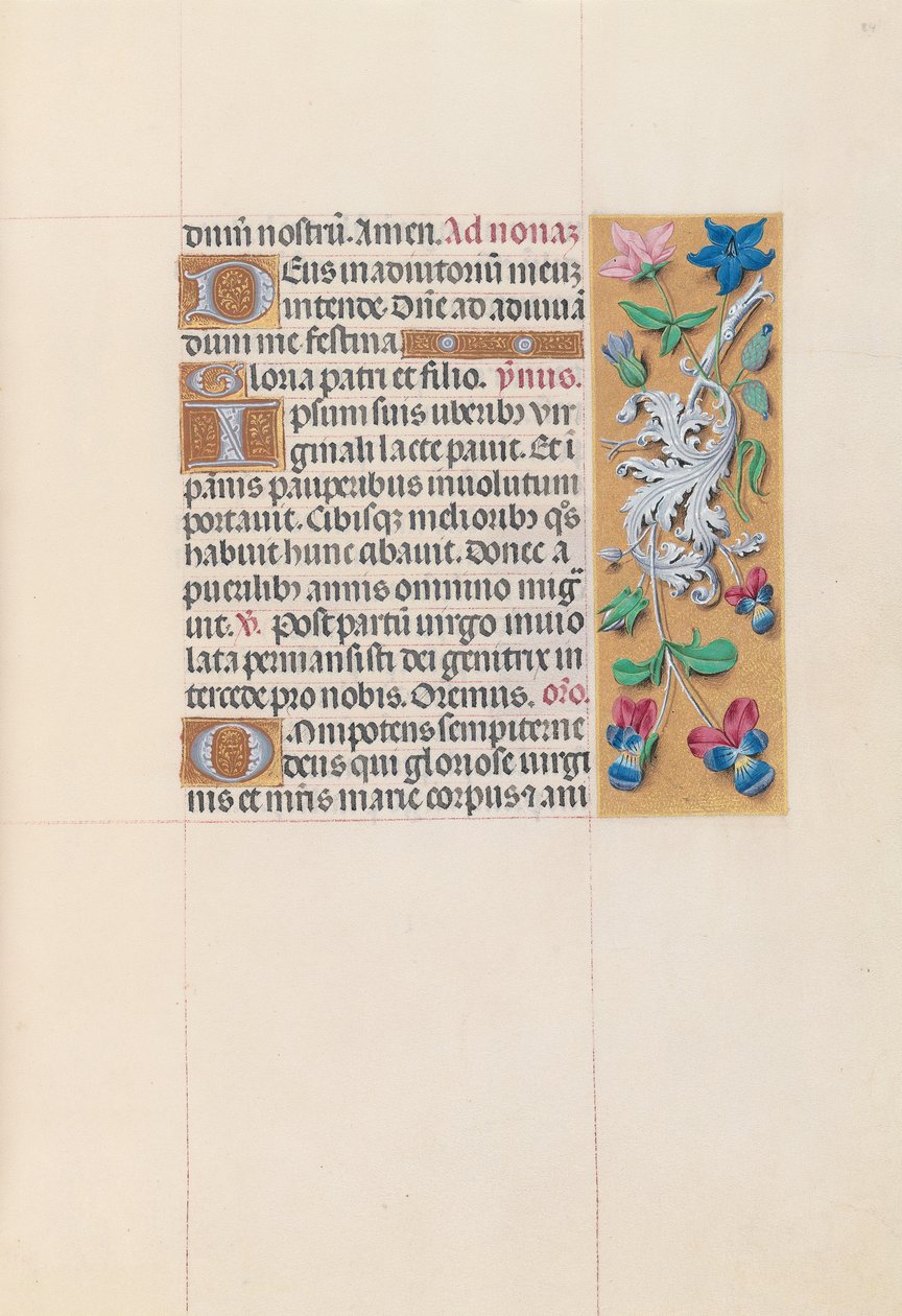 Izabella katolikus királyné, spanyol királynő órái: Fol. 84r, c. 1500. alkotó: Master of the First Prayerbook of Maximillian