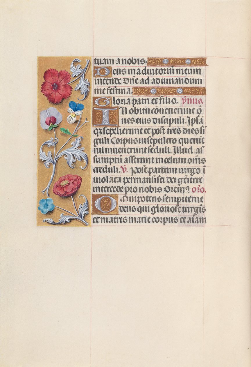 Izabella katolikus királyné, spanyol királynő órái: Fol. 85V, c. 1500. alkotó: Master of the First Prayerbook of Maximillian