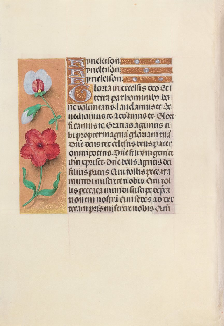 Izabella katolikus királyné, spanyol királynő órái: Fol. 89v, c. 1500. alkotó: Master of the First Prayerbook of Maximillian