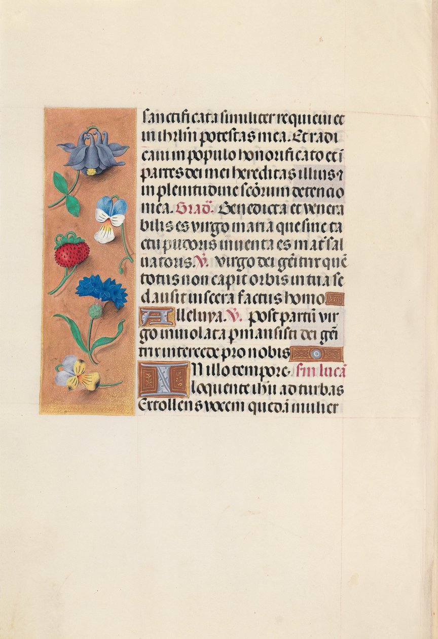 Izabella katolikus királyné, spanyol királynő órái: Fol. 90V, c. 1500. alkotó: Master of the First Prayerbook of Maximillian