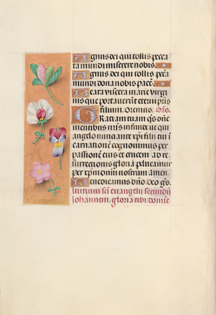 Izabella katolikus királyné, spanyol királynő órái: Fol. 92v, c. 1500. alkotó: Master of the First Prayerbook of Maximillian
