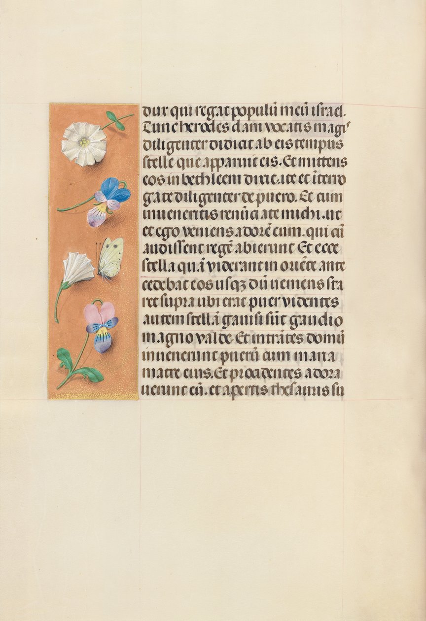 Izabella katolikus királyné, spanyol királynő órái: Fol. 95V, c. 1500. alkotó: Master of the First Prayerbook of Maximillian